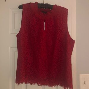 NWT Red Lace J. Crew Sleeveless Top
